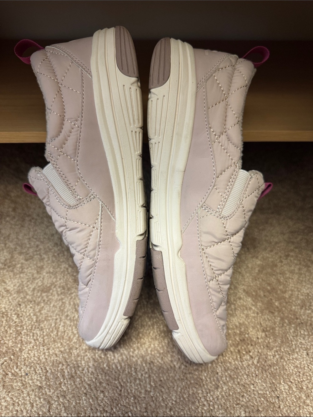 Ryka Water Repellent Quilted Slip-Ons Ava Lilac Taupe Size 9.5 - Picture 5 of 13